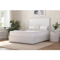 Spring King� Madrid 1000 Pocket Mattress + Premium Divan Bed, Cream, No Drawer, King Size