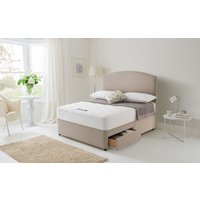 Silentnight Essentials Mirapocket 1000 Divan Bed Set, Superking, No Storage, Matching Paris Headboard, Sandstone