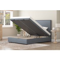 Value Eco Foam Mattress + Ottoman Divan Bed, Silver, End Ottoman, Single