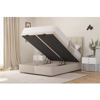 Zante Ortho Traditionally Sprung Mattress + Ottoman Divan Bed, Carbon, End Ottoman, Small Double