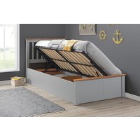 Oliver Wooden Kids Ottoman Bed, Grey, Single