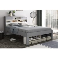 Ella Wooden Storage Bed, White, King Size