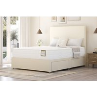 Highgrove Ashbourne Ortho 2000 Pocket Natural Mattress + Premium Divan Bed, Teal, 4 Drawer, Double