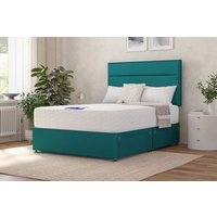 Camellia Traditionally Sprung Mattress + Premium Divan Bed, Cream, 4 Drawer, Small Double