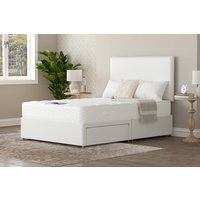 Jasmine Traditionally Sprung Mattress + Premium Divan Bed, Carbon, 4 Drawer, Double