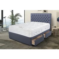 Sleepeezee Opulent Wool Pillow Top Mattress + Premium Divan Bed, Marine, 2 Drawer, King Size