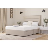 Ortho Care Foam Mattress + Premium Divan Bed, Mink, 2 Drawer, Double