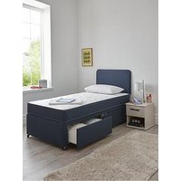 Airsprung Teddy Storage Divan Set With Headboard And Extra Bounce Mattress