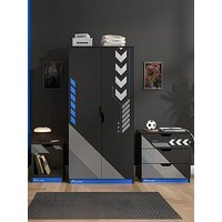 X Rocker Octane 3 Piece Furniture Set - Bedside Table, Chest, And Wardrobe - Blue