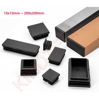 1-20Pcs Black Square PP Plastic 10x10mm ~ 200x200mm Blanking End Cap Tube Pipe Inner Plug Table Chair Furniture Foot Cover