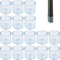 16PCS Silicone Chair Leg Pad Transparency Furniture Legs Table End Plug PVC Silent Anti-slip Floor Protection Cap Foot Cover