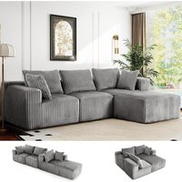 118" Compressed Sofa for Living Room L Shaped Boneless Couch, Modular Sectional Sofa, Sofa Bed Memory Foam Couches with Chaise