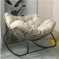 C&G Human Bird Nest Rattan Weaving Rocking Chair Leisure Sofa Home Balcony Single Lazy Sofa Rocking Chair Rattan Chair Can Sleep