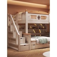 120x200 135x200 150x200 160x200 180x200 cm Modern simple solid wood bunk bed Double bed 2 people loft bedroom beds With mattress