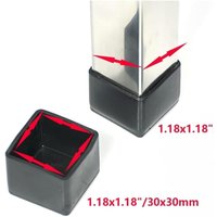 16Pcs Chair Leg Caps Black Rubber Furniture Feet Floor Protectors Anti-slip Pads Silent Thicken Table Chair Legs Socks Covers