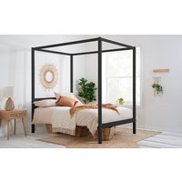 Birlea Mercia Four Poster Bed Frame, King Size, Black