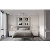 Vogue Julia Crushed Silver Ice Velvet Bed Frame, King Size
