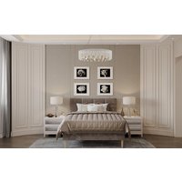 Vogue Jessica Champagne Crushed Velvet Bed Frame, Superking