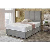 Shire Bed Company Memory Deluxe 1000 Mattress + Premium Divan Bed, Carbon, 4 Drawer, Double