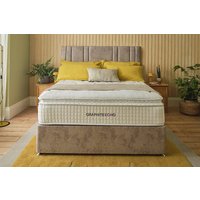 Sleepeezee Graphite Echo 4700 Memory Hybrid Mattress + Premium Divan Bed, Mink, 4 Drawer, King Size