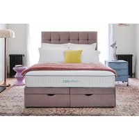 Sleepeezee Cool Refresh 1600 Memory Hybrid Mattress + Premium Divan Bed, Carbon, 4 Drawer, Super King