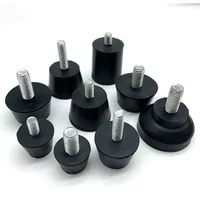 10Pcs Rubber Adjustable Feet Pad With Screw M6 M8 M10 Table Chair Balck Leveling Foot Pad Furniture Leg Anti-shock Protection